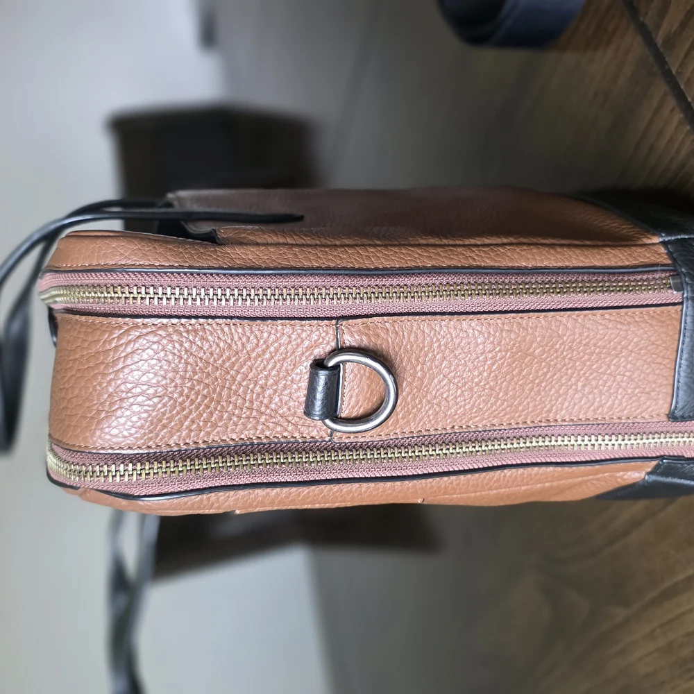 Coach Hamilton Brown And Black Leather Business Briefcase Bag With Strap - Picture 6 of 13